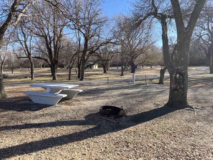 A photo of Site 023 of Loop RIVE at RIVERSIDE (KS) with Picnic Table, Electricity Hookup, Fire Pit, Water Hookup