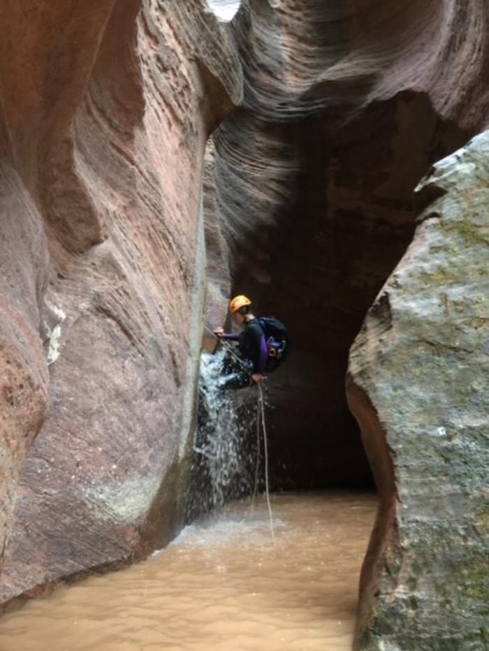 Zion Canyoneering waterfallCanyoneering in Zion National Park