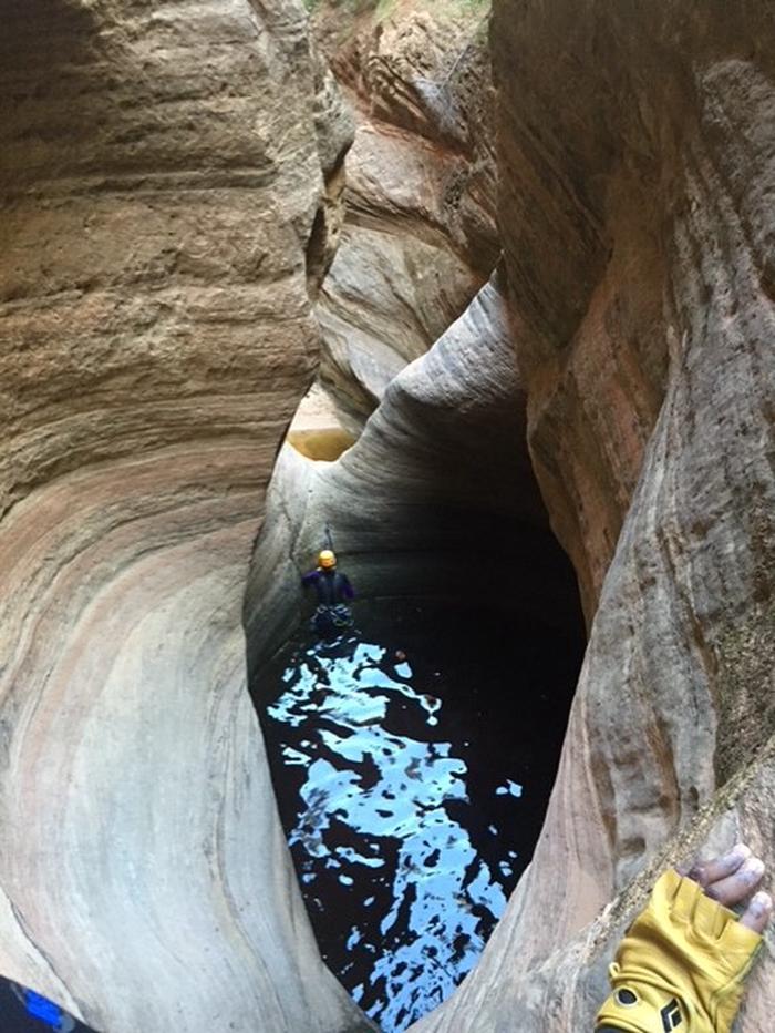 Pothole canyoneering in ZionCanyoneering in Zion National Park