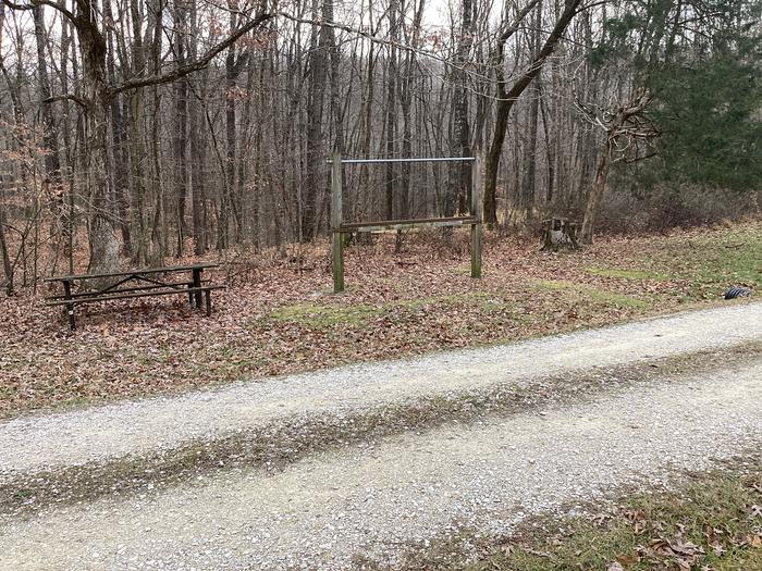 A photo of Site 13 of Loop  at Shirley Creek Campground  with Picnic Table and Hitching Post (no parking for RV)