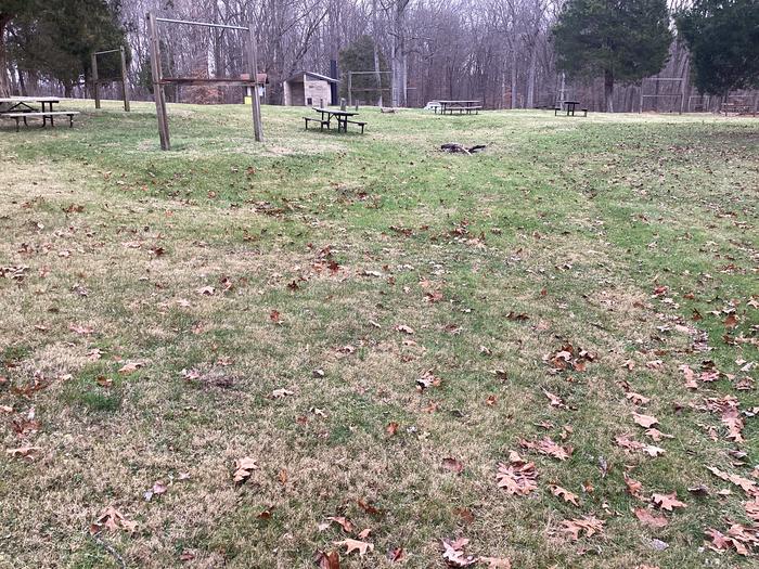 A photo of Site 17 of Loop  at Shirley Creek Campground  with Picnic Table and Hitching Post
