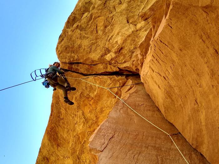 Aid Climber in Zion