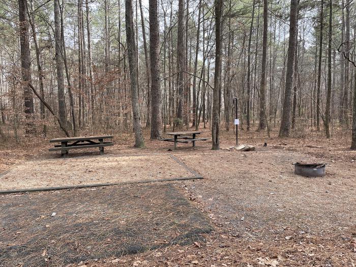 Site 20A photo of Site 20 of Loop main at Pocket Campground with Picnic Table, Fire Pit, Shade, Tent Pad, Lantern Pole