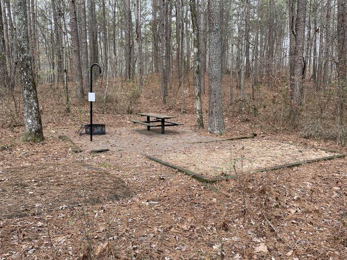Site 17A photo of Site 17 of Loop main at Pocket Campground with Picnic Table, Fire Pit, Shade, Tent Pad, Lantern Pole