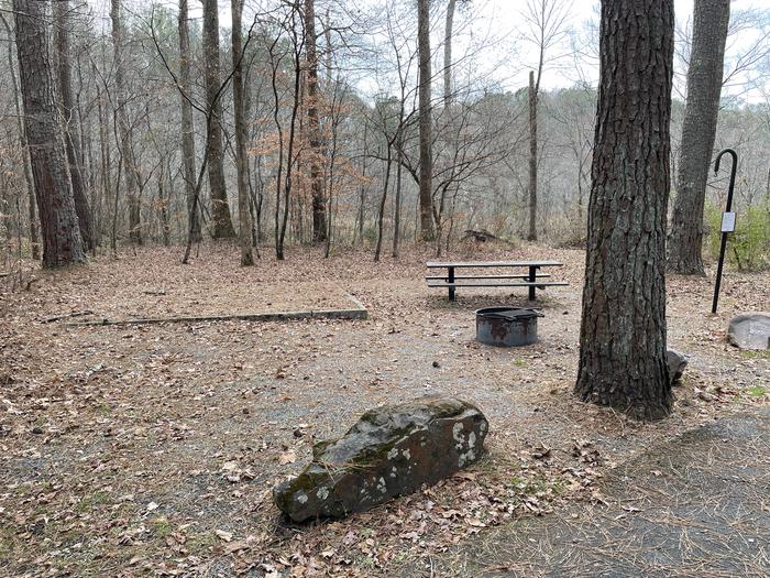Site 5A photo of Site 5 of Loop main at Pocket Campground with Picnic Table, Fire Pit, Tent Pad, Lantern Pole