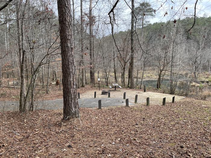 A photo of Site 3 of Loop main at Pocket Campground with Picnic Table, Fire Pit, Tent Pad