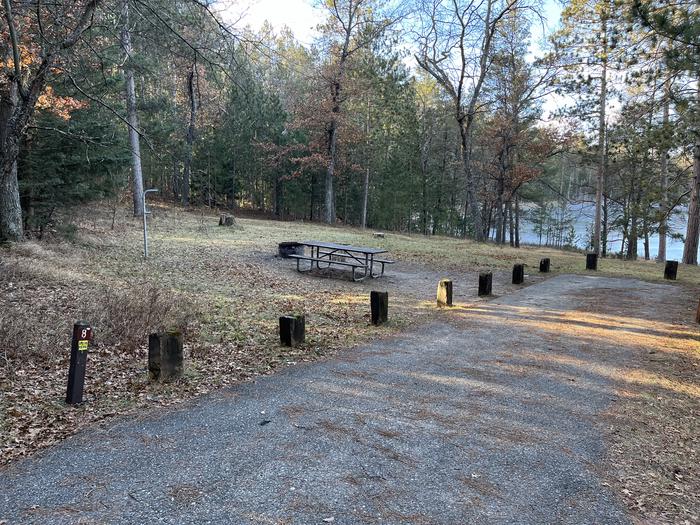 A photo of Site 8 of Loop Wagner Lake at Wagner Lake (MI) with Picnic Table, Fire Pit