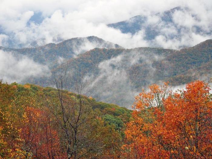 Fall Colors on Great Smoky Mountains peaks