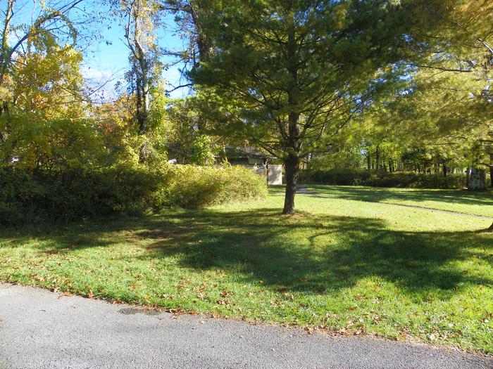 C138 grass lawnSite has a driveway, tent pad, picnic table, and fire pit.
Grass lawn that fits large tents.
