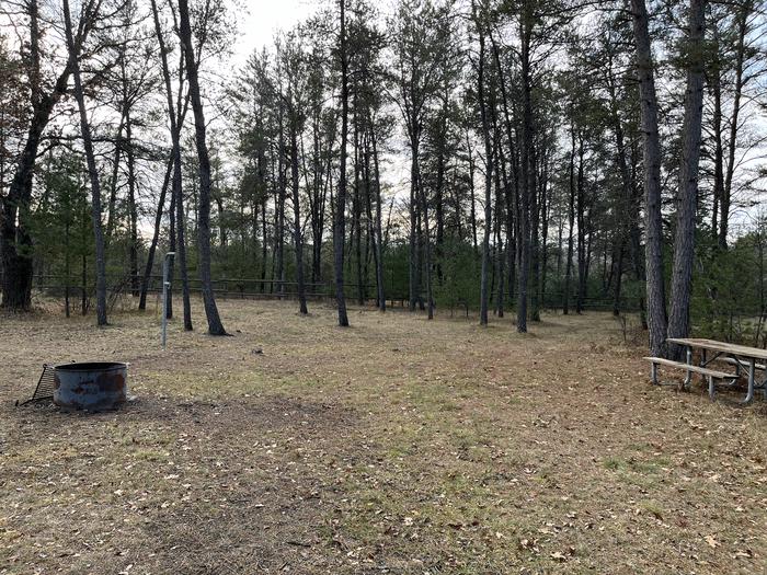 A photo of Site 11 of Loop  at Meadows ORV Campground with Picnic Table, Fire Pit, Lantern Pole
