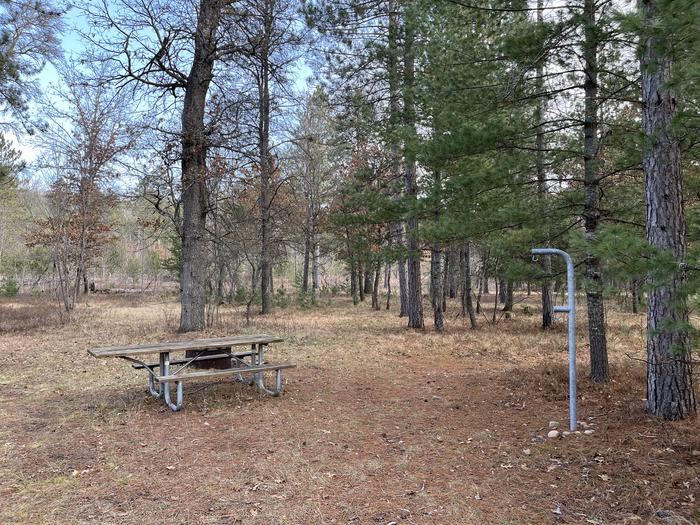 A photo of Site 6 of Loop  at Meadows ORV Campground with Picnic Table, Fire Pit, Lantern Pole