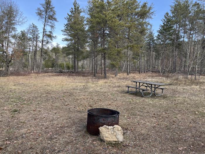A photo of Site 5 of Loop  at Meadows ORV Campground with Picnic Table, Fire Pit