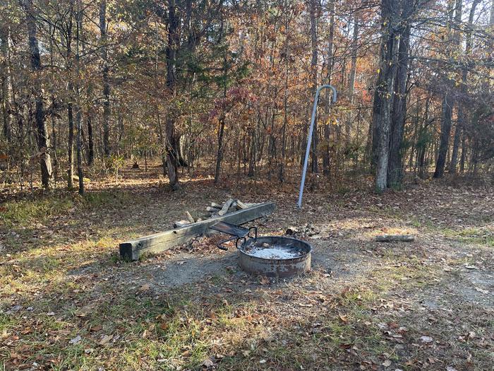 A photo of Site 2 at Chickamauga Battlefield Group Campground with Picnic Table, Fire Pit, Shade, Tent Pad, Lantern Pole