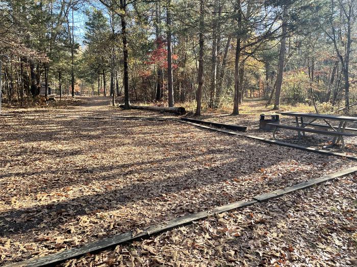 A photo of Site 8 at Chickamauga Battlefield Group Campground with Picnic Table, Fire Pit, Shade, Tent Pad, Lantern Pole