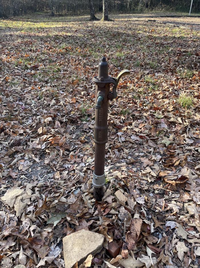 A photo of a water spigot at Site 1 at Chickamauga Battlefield group Campground.