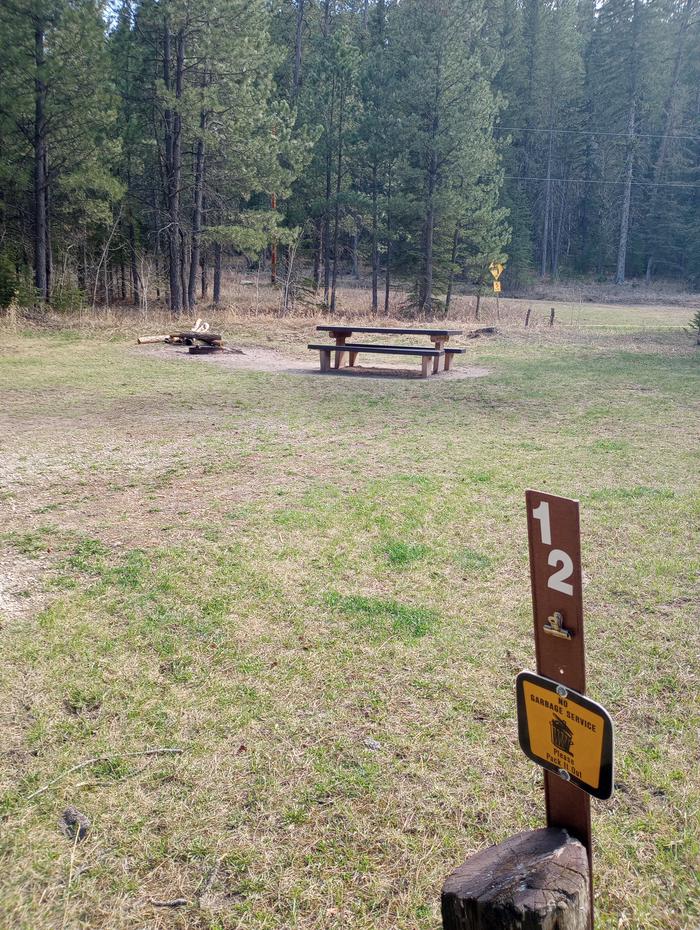 Boxelder Campground Site 12 - West ViewSite 12 - West View