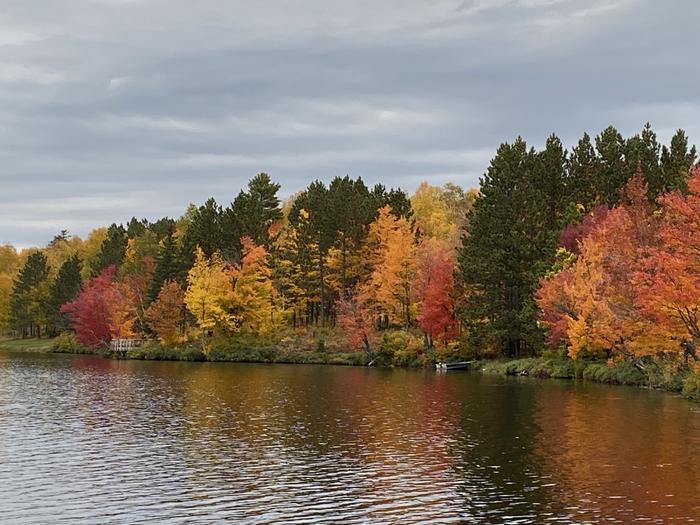 Pfeiffer Lake with fall colors