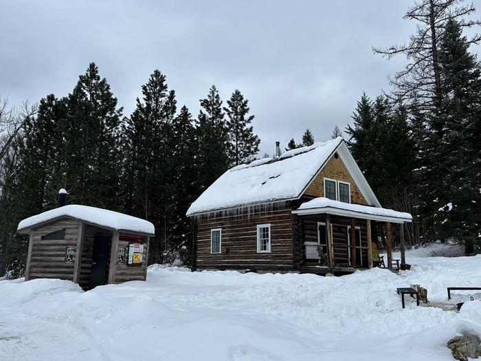 Swan Guard Cabin in the winter