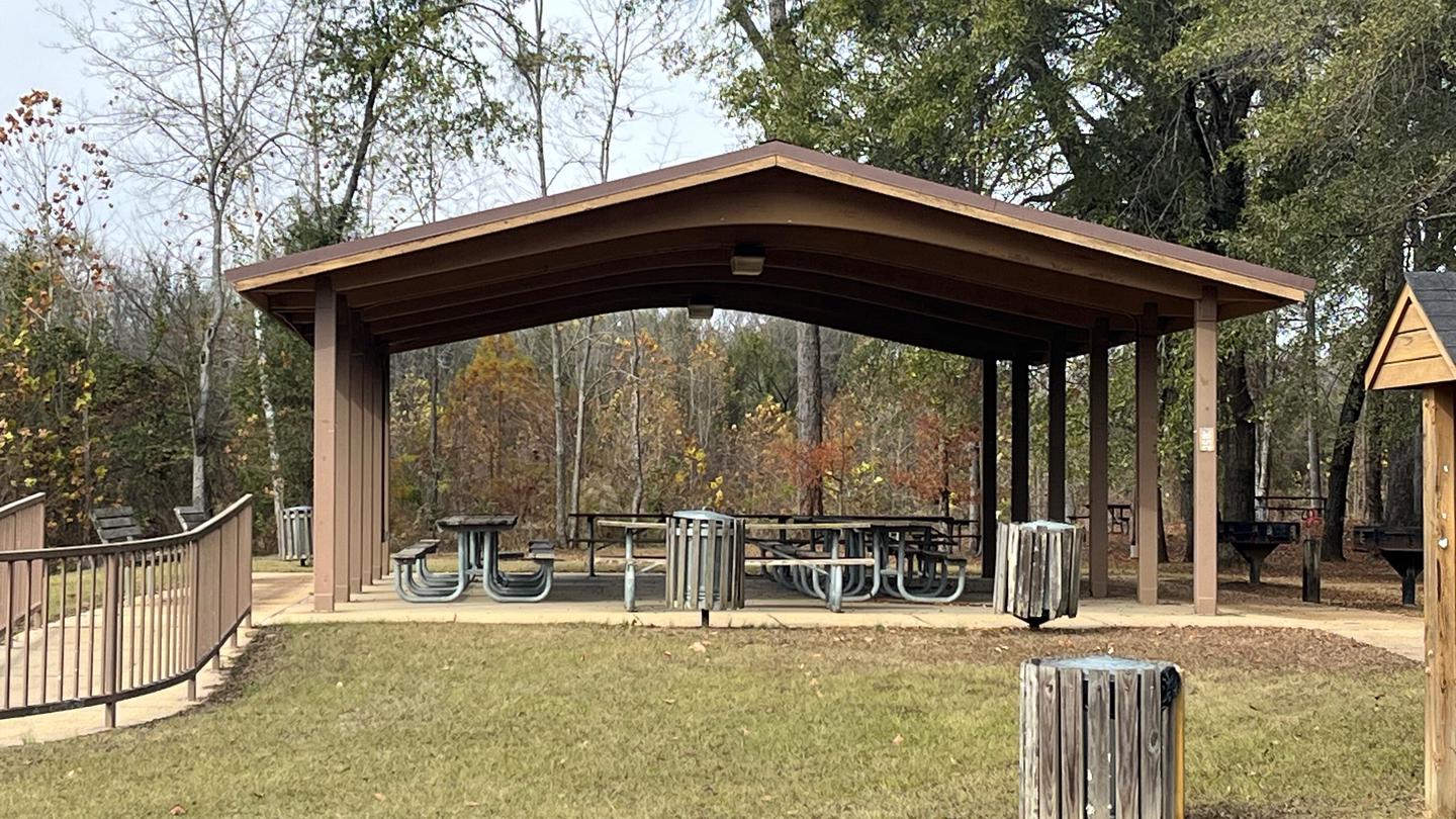 DeWayne Hayes Day Use shelters have access to part of the old river run.DeWayne Hayes Day Use shelters have access to part of the old river run of the Tennessee Tombigbee Waterway where many varieties of fish can be caught. 