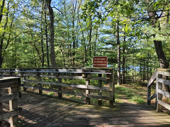 Boardwalk ramp and stairsNichols Lake South Campground