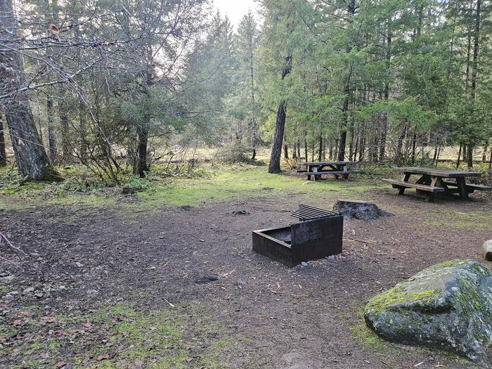 Picnic table and fire ring at site B09