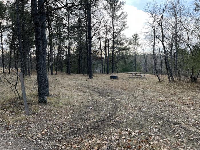 A photo of Site 1 of Loop  at Meadows ORV Campground with Picnic Table, Fire Pit