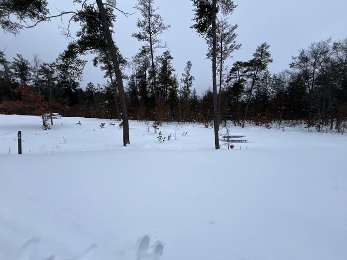 A photo of Site 4 of Loop Lower at Kneff Lake Campground with No Amenities Shown