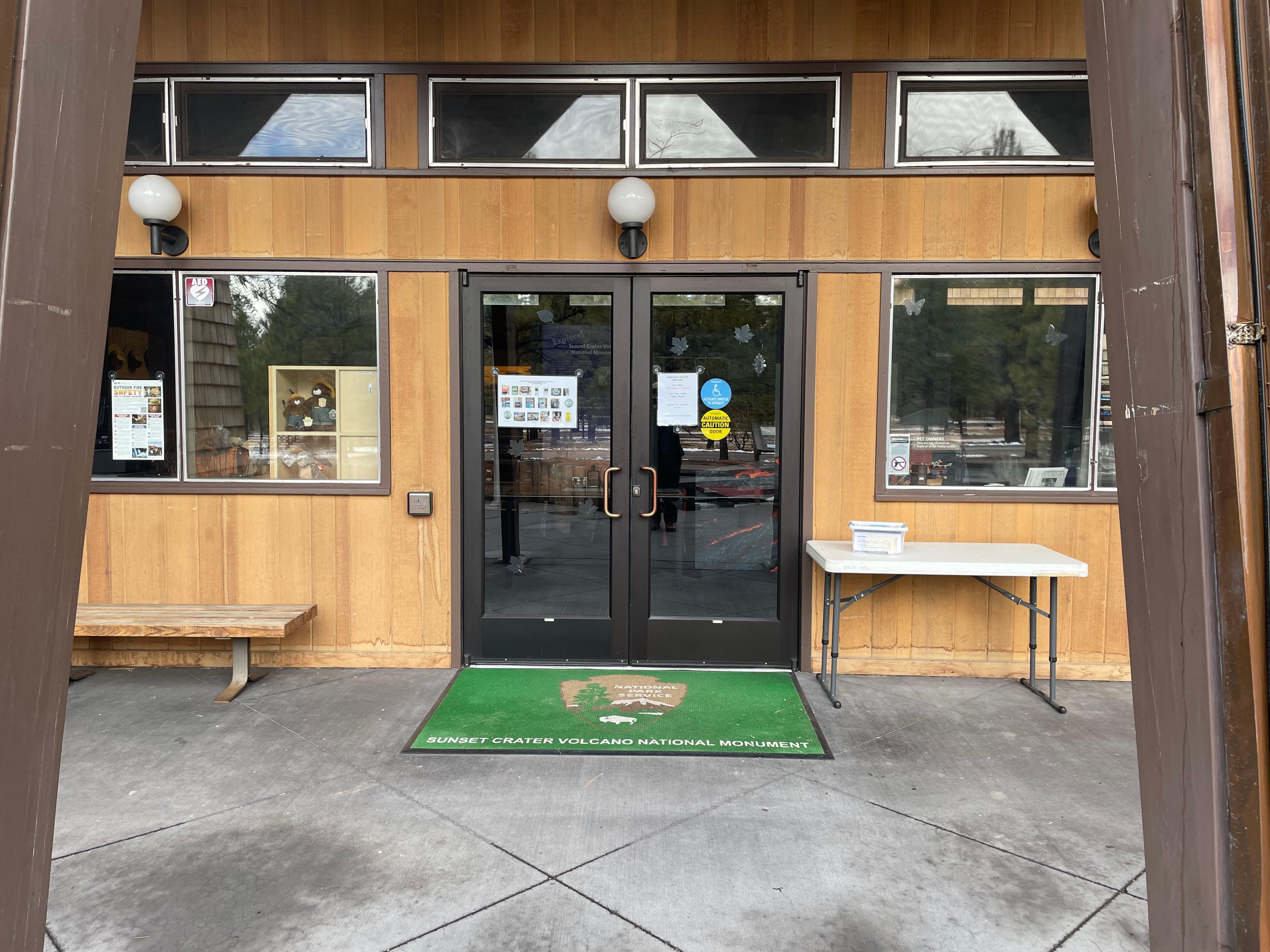 Sunset Crater Volcano Visitor Center Entrance Doors