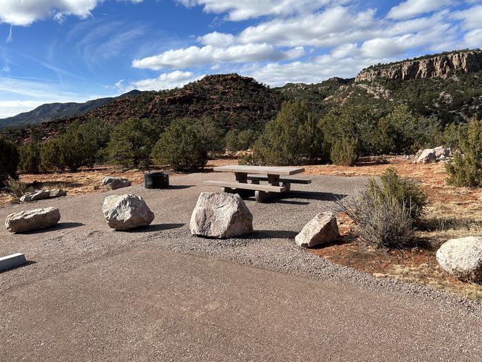 A photo of Site 8 Sand Gulch Campground with Picnic Table, Fire Pit.