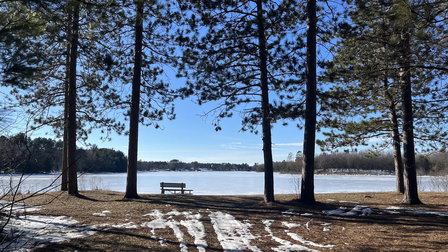 An icy day at Mack Lake
