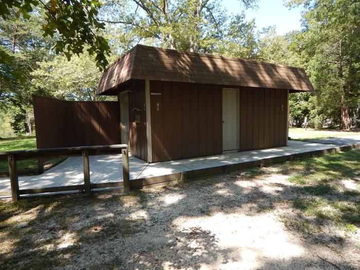 Accessible restroomsPictured are accessible restrooms that are located near the OSAGE picnic shelter. 