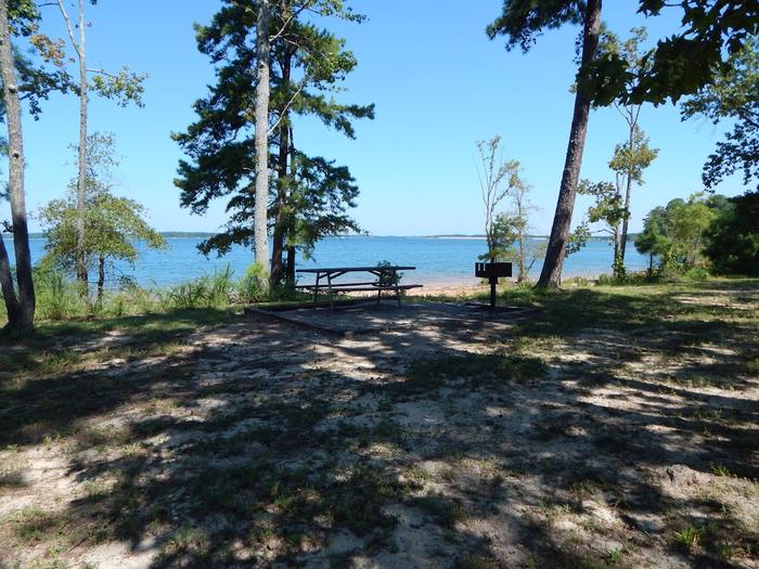 Picnic SiteThis is a picnic site that can be found at Palmer Point. This picnic site is timbered on the edges. Inside the timbers you will find a picnic table and a small grill. There are trash cans located throughout the park. 