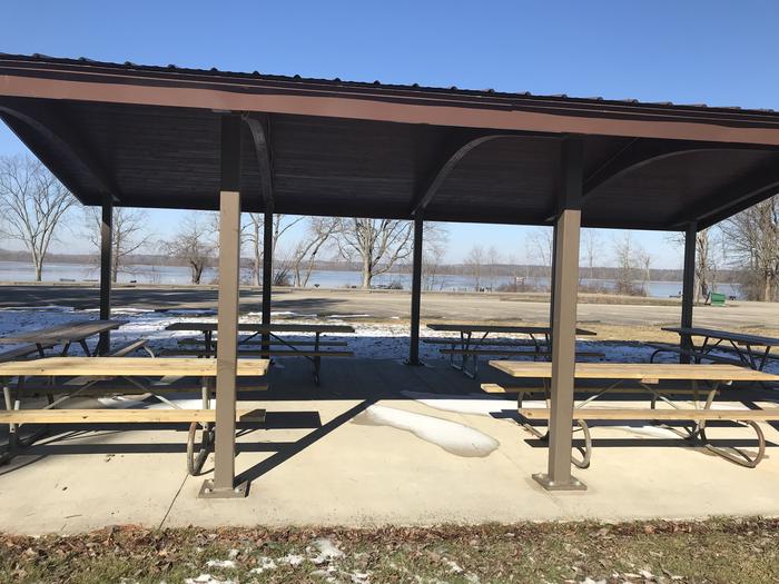 A photo of the Mill Creek Boat Launch Shelter.