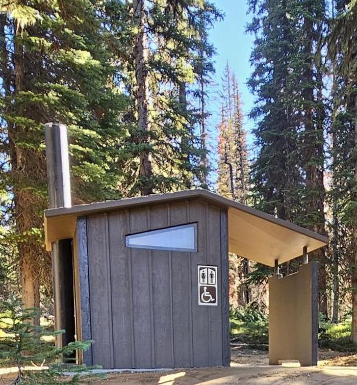 Outhouse near cabin