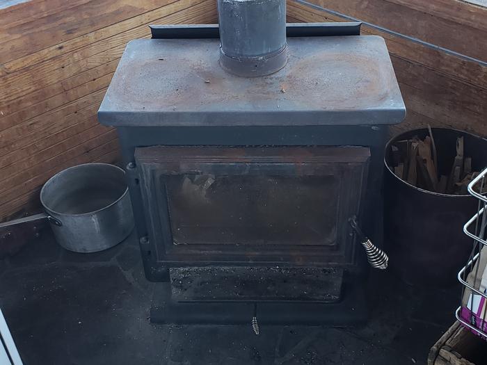 Hager Mountain Lookout Interior 2Lookout Wood Stove