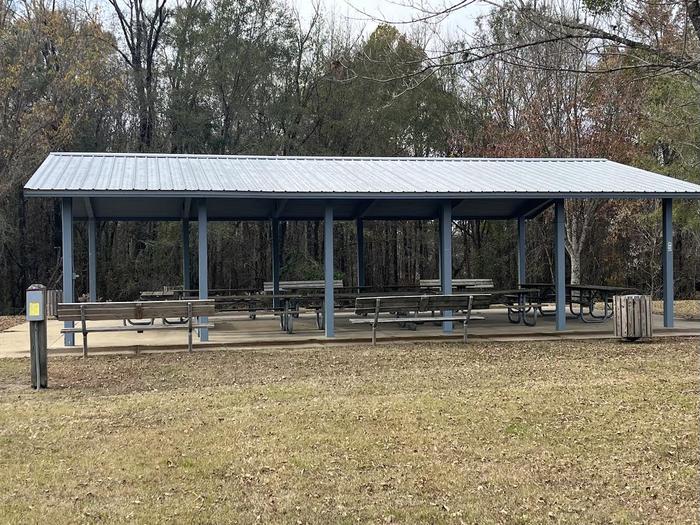 Turnaround Shelter at Stennis East Bank Day Use (Columbus Lake) with Picnic Table, Electricity Hookup, Shade, Water Hookup