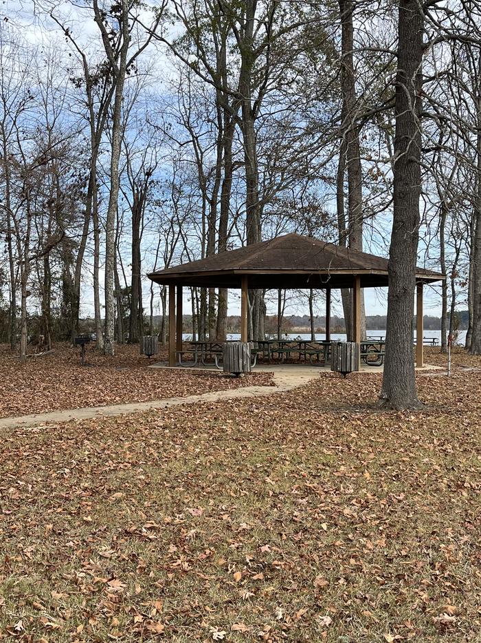 Beach Shelter at Blue Bluff Picnic Area (Aberdeen Lake) with Picnic Table, Shade, Waterfront, Water Hookup