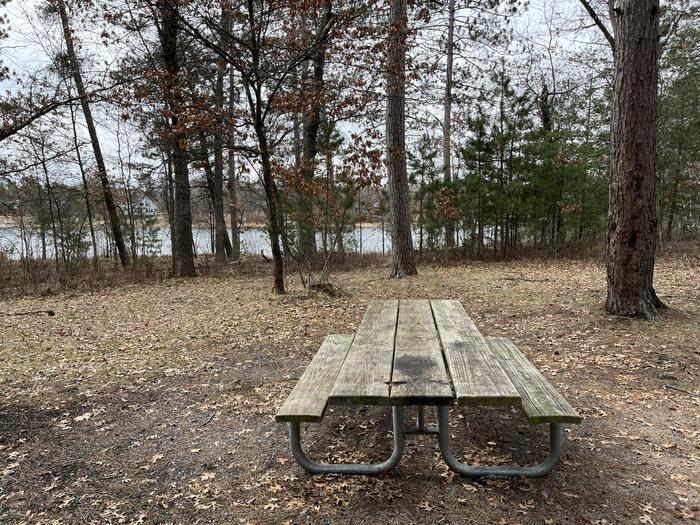 Picnic table at campsite 35