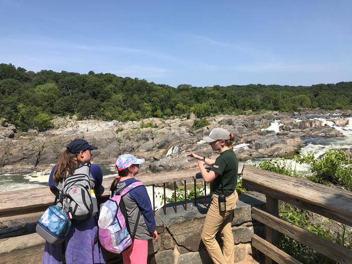 At the OverlookTake in the scenery of the Great Falls of the Potomac.