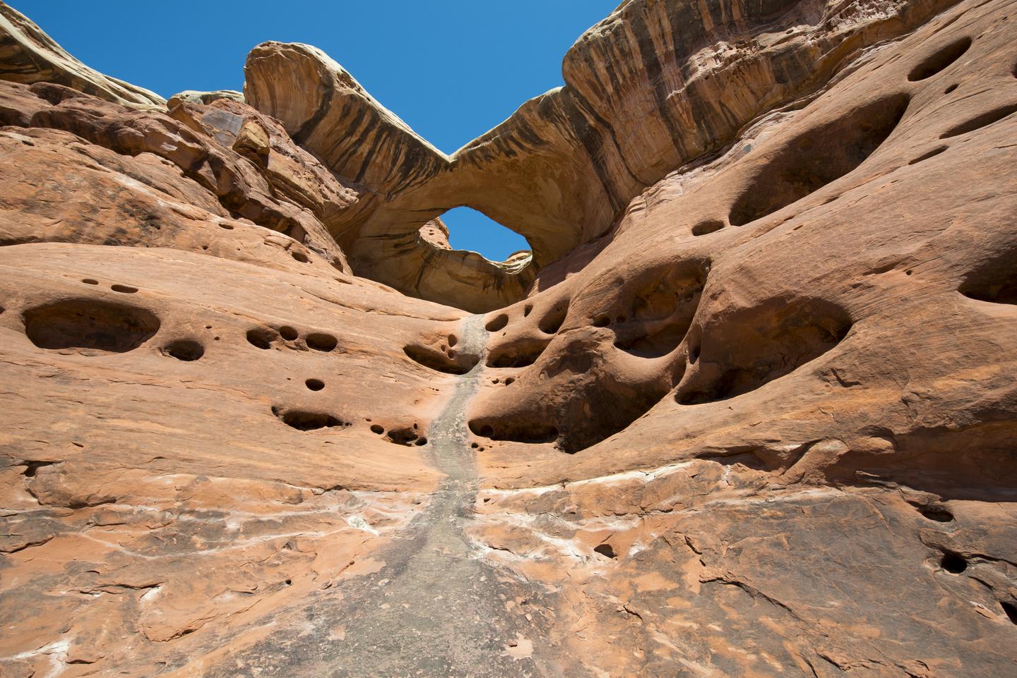 Paul Bunyans Potty is a large pothole arch in The Needles district