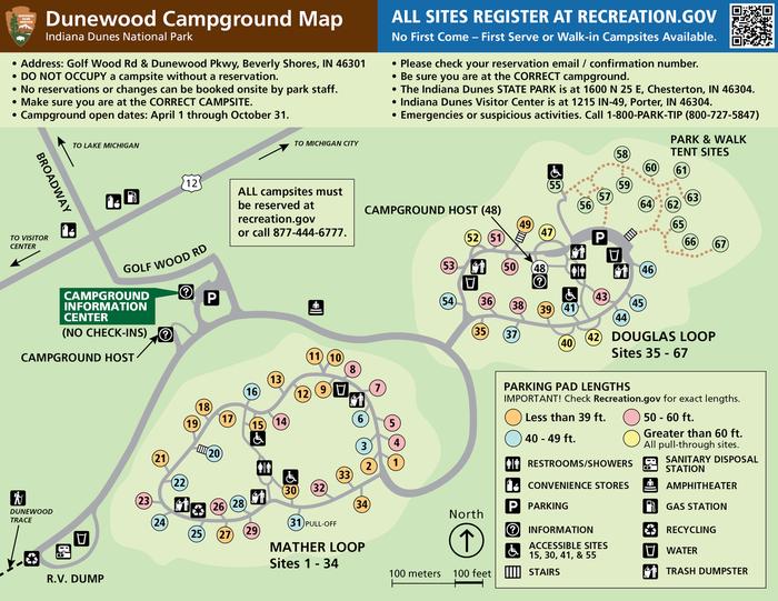 A map of Dunewood Campground