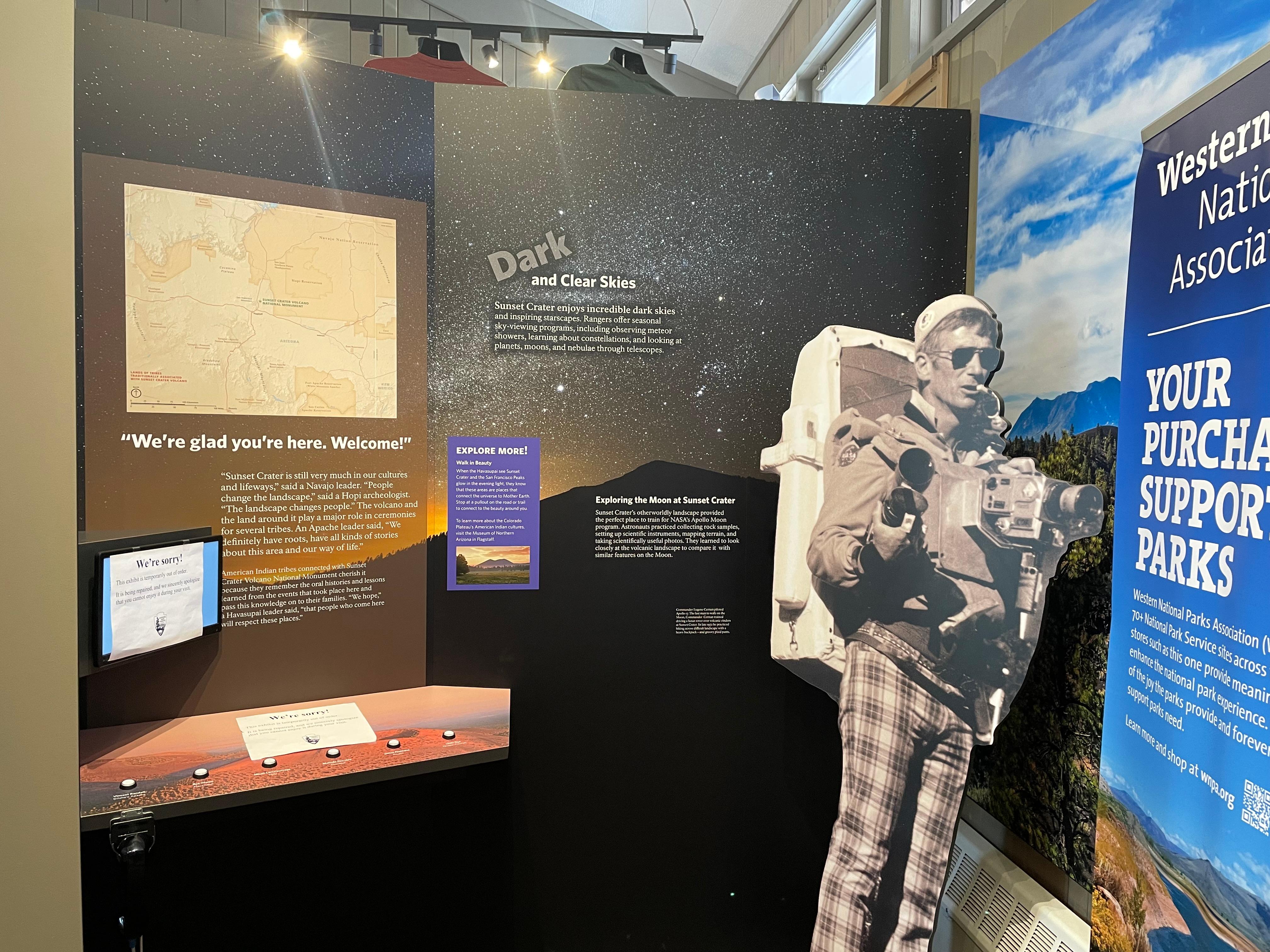 Native Voices and Astronaut Training Exhibits
