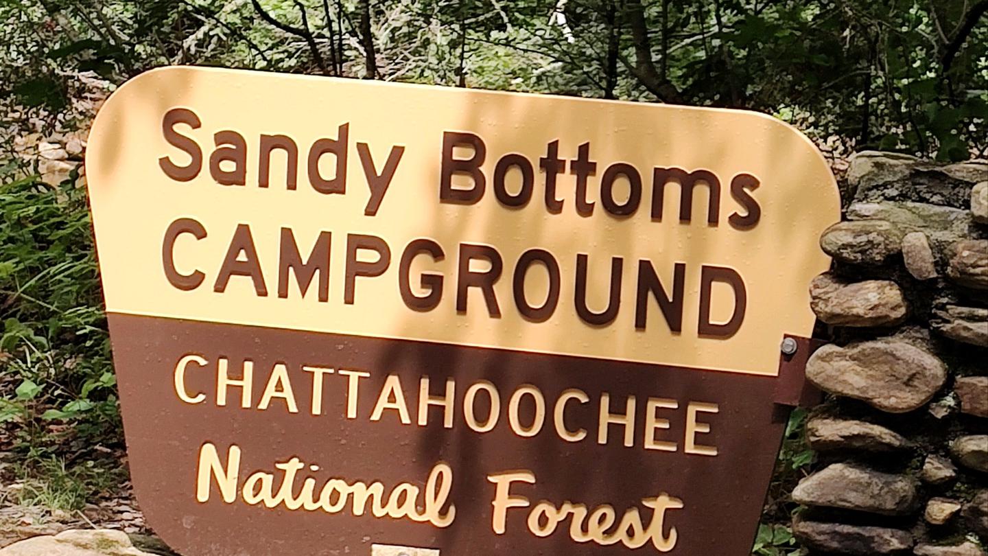 Kiosk SignWelcome to Sandy Bottoms Campground