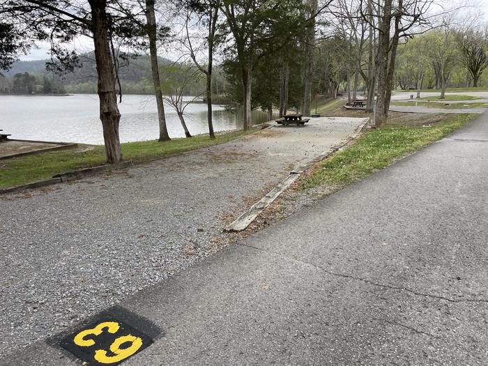 A photo of Site 063 of Loop LAKE at SALT LICK CREEK with Picnic Table, Electricity Hookup, Fire Pit, Waterfront, Water Hookup