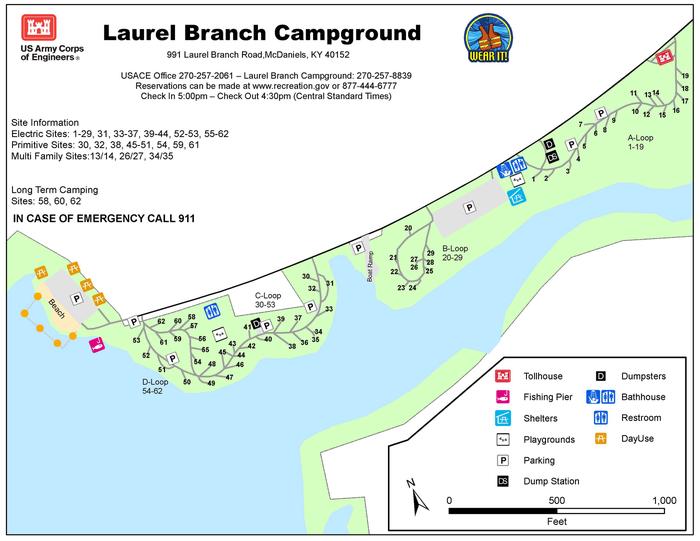 Laurel Branch Campground Map