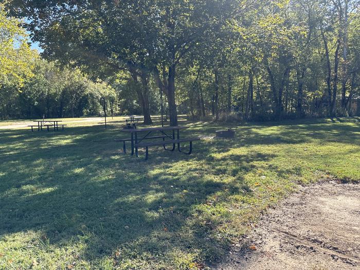 A photo of Site 829 of Loop Loop 800 at ALLEY SPRING with Picnic Table, Fire Pit, Lantern Pole