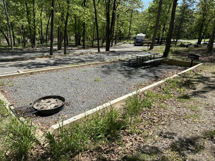 A photo of Site 04 of Loop A at Crystal Springs (AR) with Picnic Table, Fire Pit