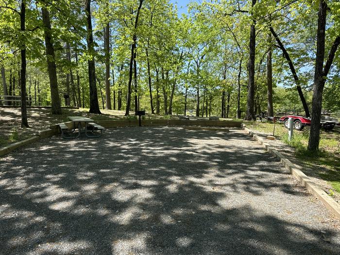 A photo of Site 14 of Loop A at Crystal Springs (AR) with Picnic Table, Fire Pit