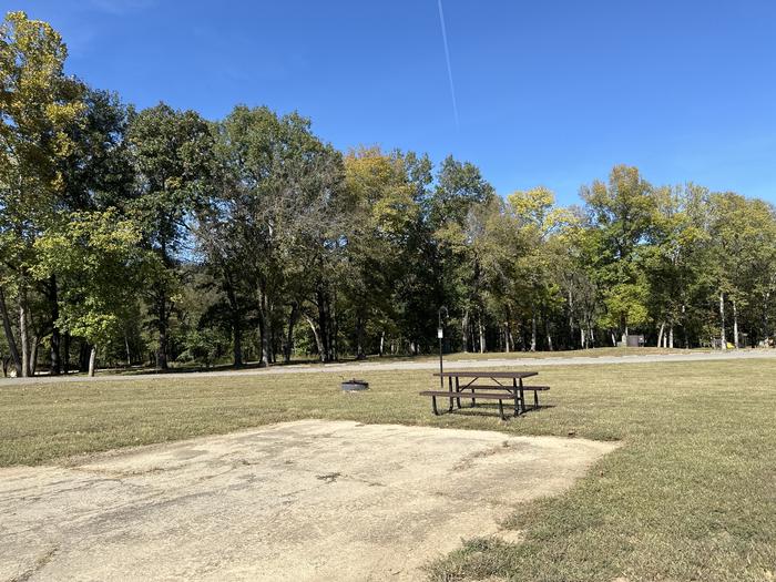 A photo of Site 830 of Loop Loop 800 at ALLEY SPRING with Picnic Table, Fire Pit, Lantern Pole