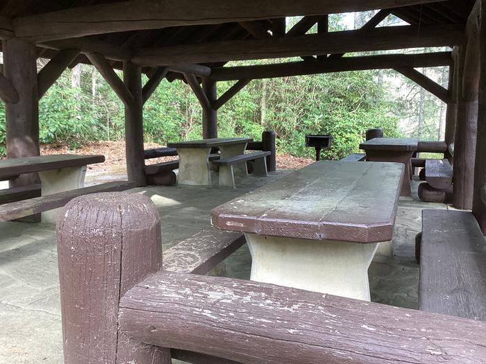 A look inside the Small Picnic Shelter 